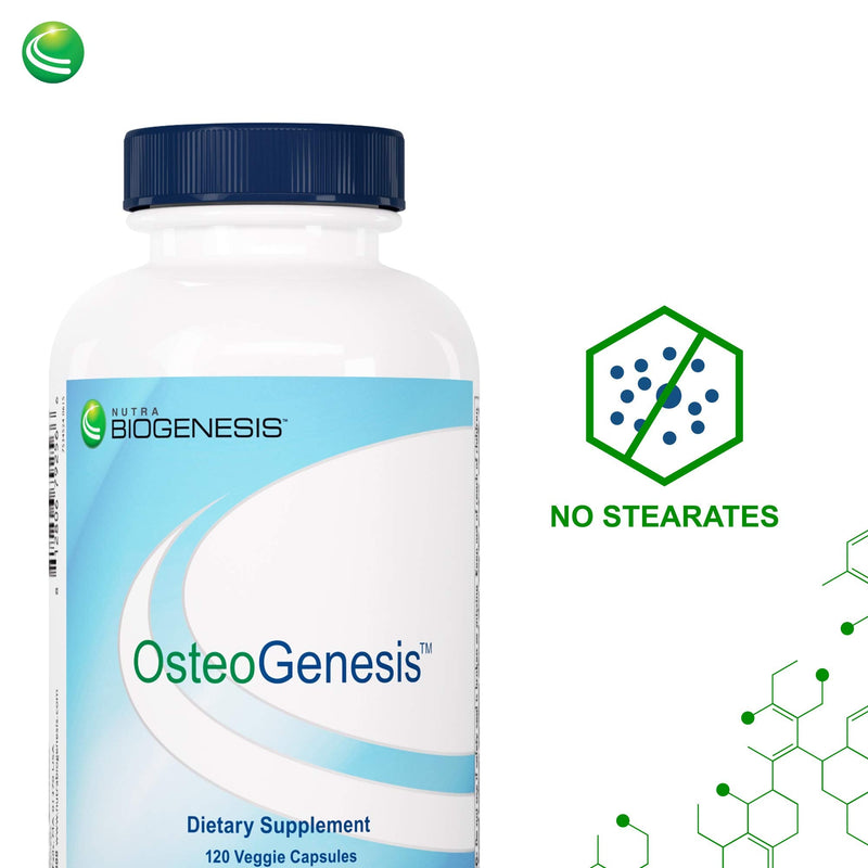 Nutra Biogenesis Osteogenesis, 120 Veggie Capsules | Bone Health Support for Women & Men with Vitamin D3, K2, Calcium, Zinc, Magnesium & Boron
