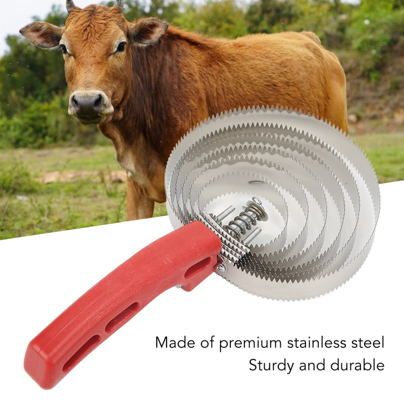 Curry Comb, Cow Hair Brush Hair Comb Animal Supplies Cow Curry Comb 6 Turns Stainless Steel Itch Relief Horse Hair Brushes for Animals - BeesActive Australia