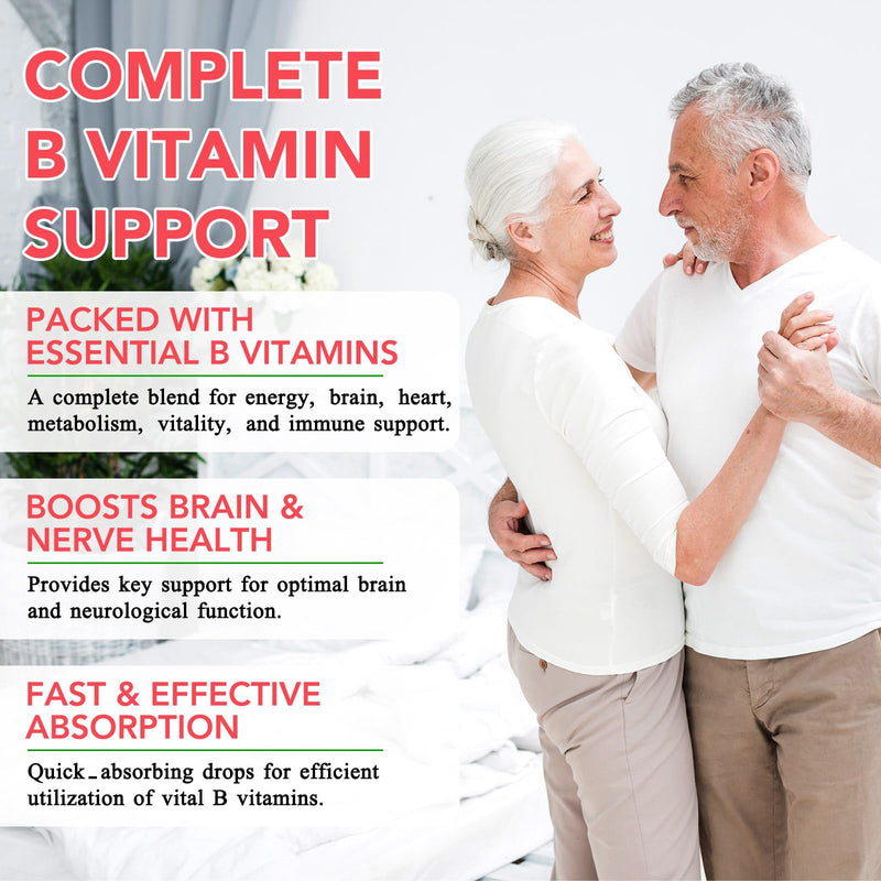 Frovetani Organic Vitamin B Complex,Vitamin b Complex for Women, Vitamin B Complex Liquid, Vitamin B12 Methylcobalamin,Vitamin b6,B1,B9 for Metabolic Health Support, Vegan, Non-GMO, Gluten Free
