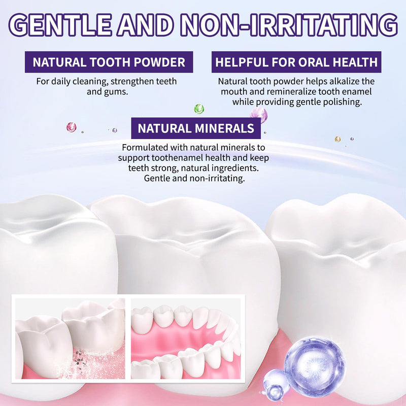 Teeth Restoration Mineral Powder - Restoration Mineral Tooth Powder Toothpaste, in Strengthening Teeth and Gums, Protect Gums and Freshen Breath, for Coffee, Tea and Tobacco Stains-50g 1.76 Ounce (Pack of 1)