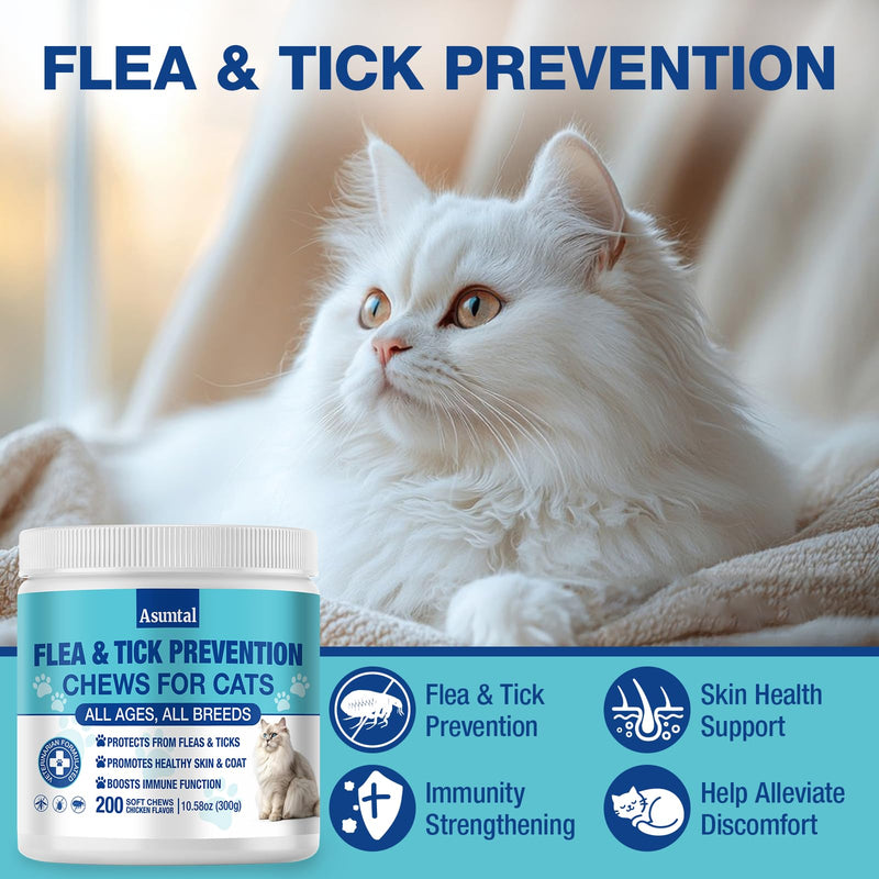 Cats Chewable, Natural Oral Kitten with Vitamins Support Immune Skin & Coat 200 Soft Chews (Chicken)
