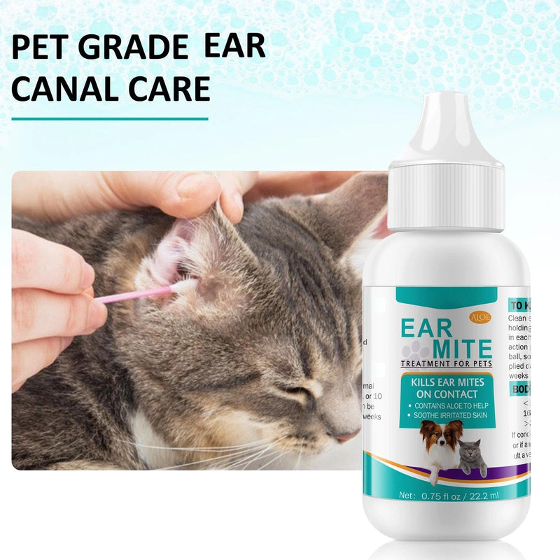 Ear Care for Dogs Ear Care Solution – Treatment for Ear Mites, Yeast Infections, and Wax Buildup, Dirty Ears in Dogs & Puppies. Safe for Cats Too
