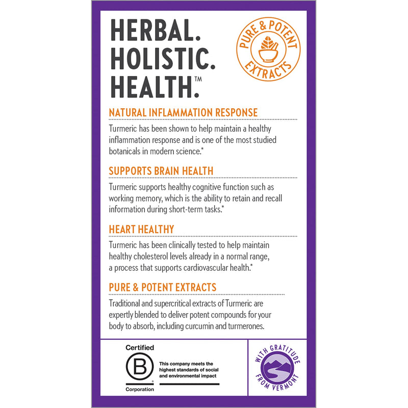 New Chapter Turmeric Supplement, One Daily, Heart, Brain & Healthy Inflammation Support, Supercritical Turmeric Curcumin Means No Black Pepper Needed, Non-GMO, Gluten Free – 120 Count (4 Month Supply) 120 Count (Pack of 1) - BeesActive Australia