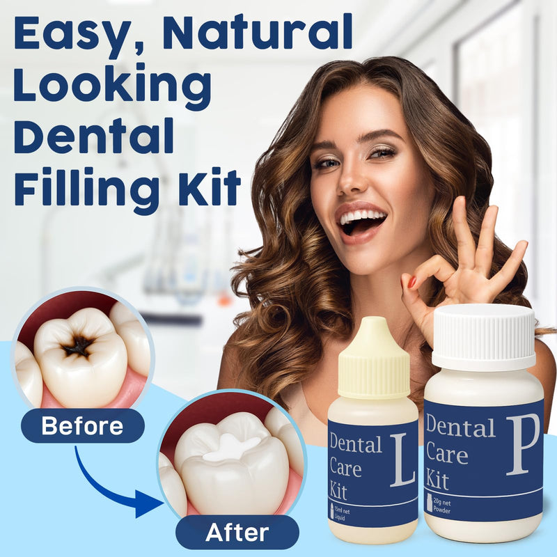 Zinc Oxide Eugenol Dental Cement Tooth Repair kit for Broken Teeth, Temporary Filling for Crowns, Tooth Filler, Cavity Filler for Teeth - BeesActive Australia