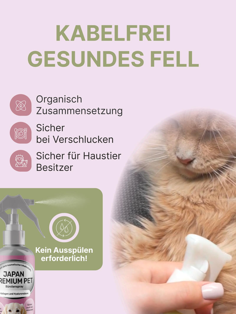Japan Premium Pet Detangling Spray, Detangling Spray Dogs, Combing Aid Spray, Detangling Spray Fur Care Cat, Fur Spray for Dogs to Remove Knots, 220 ml. - BeesActive Australia