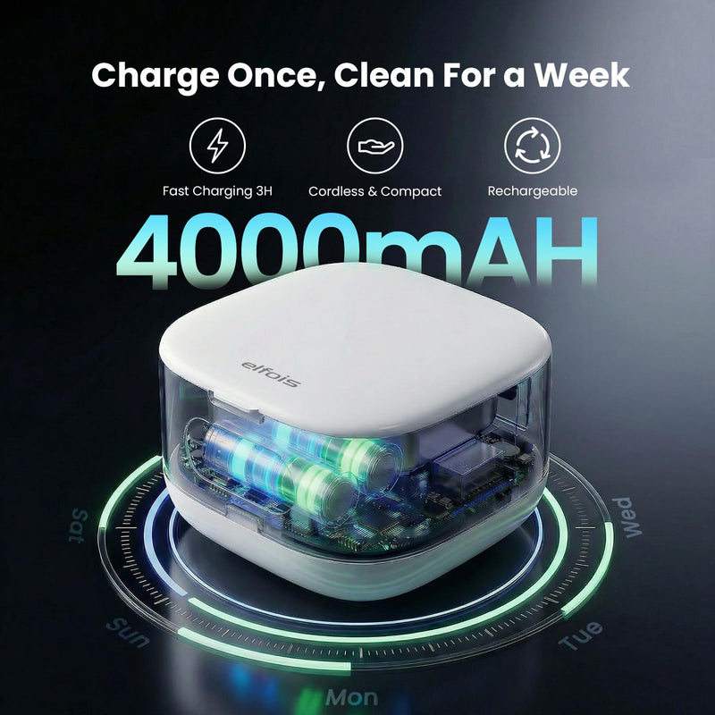 Portable Ultrasonic Retainer Cleaner with UV - Cordless Rechargeable Cleaner Machine for Invisalign, Aligners, Night Guards, Dentures | Travel-Ready with Built-in Mirror - BeesActive Australia