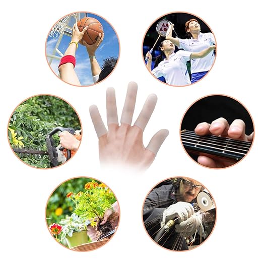 Finger Supporter, Pack of 20, Finger Protection Cap, Knuckle Supporter, Thumb and Knuckle, Silicone Gel, Sports - BeesActive Australia