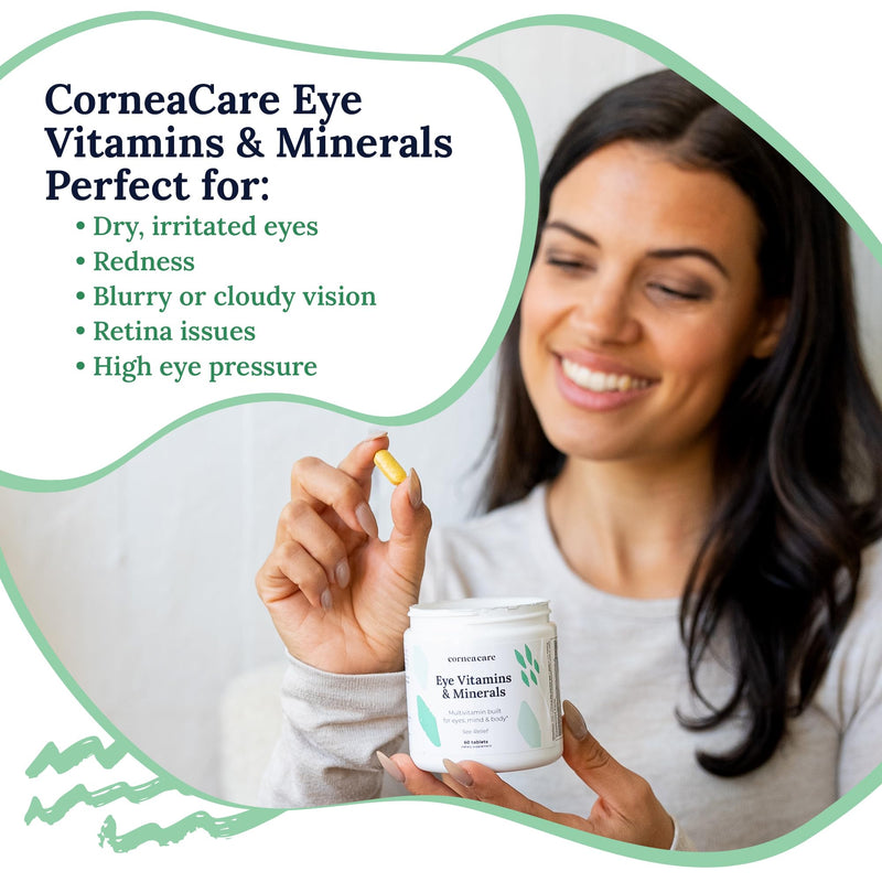 CorneaCare Eye Vitamins & Minerals, Multivitamin for Vision | 60 Count
