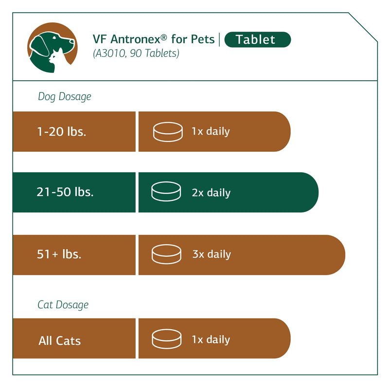 Standard Process VF Antronex for Pets - Feline & Canine Hepatic Support Formula - Healthy Liver Supplement for Cats & Dogs - Antronex Supplement to Support Healthy Immune System - 90 Tablets - PawsPlanet Australia