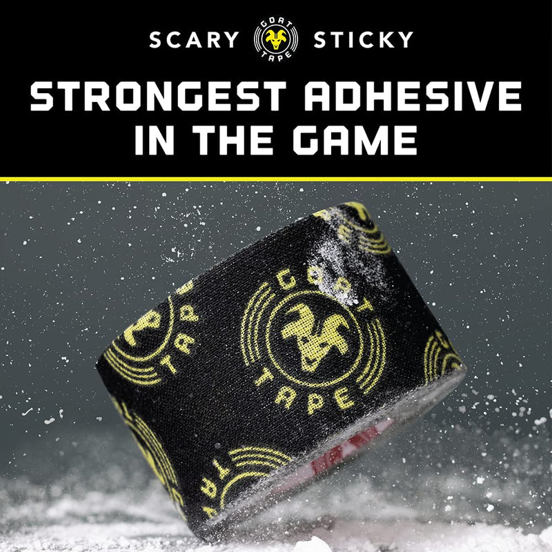 Scary Sticky Premium Athletic Tape, Ultra-Sticky Thumb, Finger & Wrist Tape for Weightlifting, Hook Grip & Cross Workout, Cotton, Latex-Free, 10 Yards, Black/Yellow, 2 Rolls Black & Yellow Pack of 2 - BeesActive Australia