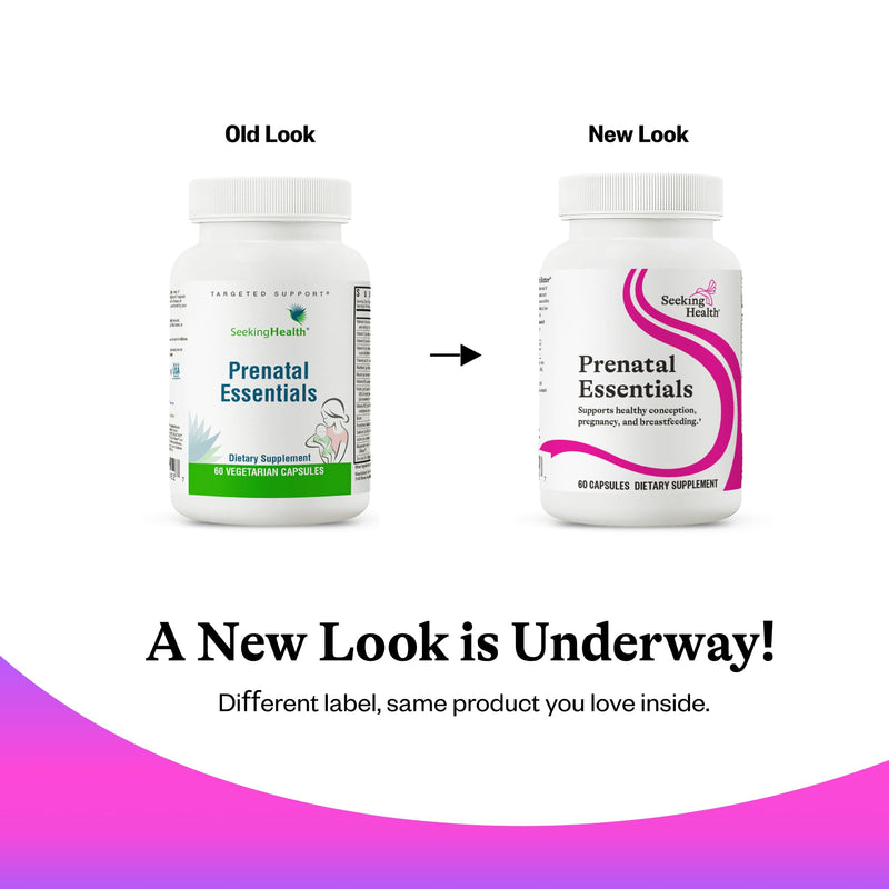 Seeking Health Prenatal Essentials - Brain Health Support Supplement with Vitamin B12 & K2 - Folate Supplement for Pregnancy & Prenatal Support - 60 Capsules