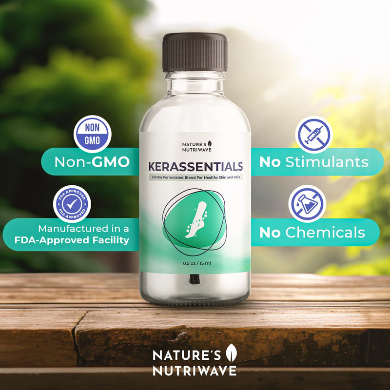 Kerassentials Oil, 8-IN-1 Plant-Based Formula, Natural Ingredients | Made in USA, No Stimulants, Non-GMO – 15ml, 3 Month Supply 0.5 Fl Oz (Pack of 3)
