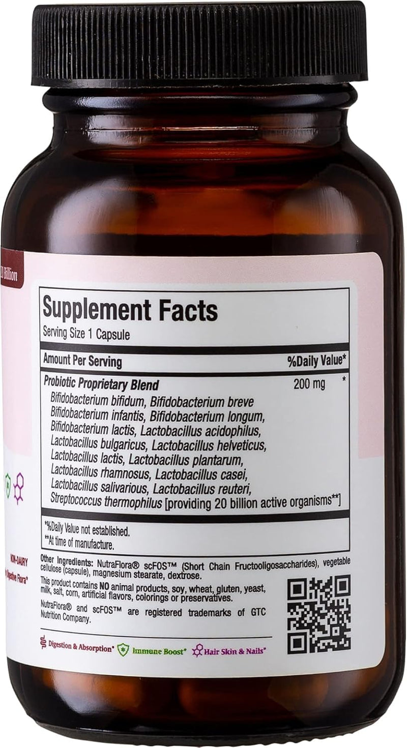 Maxi Health Probiotics for Digestive Health and Gut – 15 Strains, 20 Billion CFU Active Organisms - Probiotics for Men and Women – Daily Probiotic for Digestive Support, 30 Capsules | Kosher | Probiotics for Women & Men | 15 Strains · 20 Billion CFU | ...