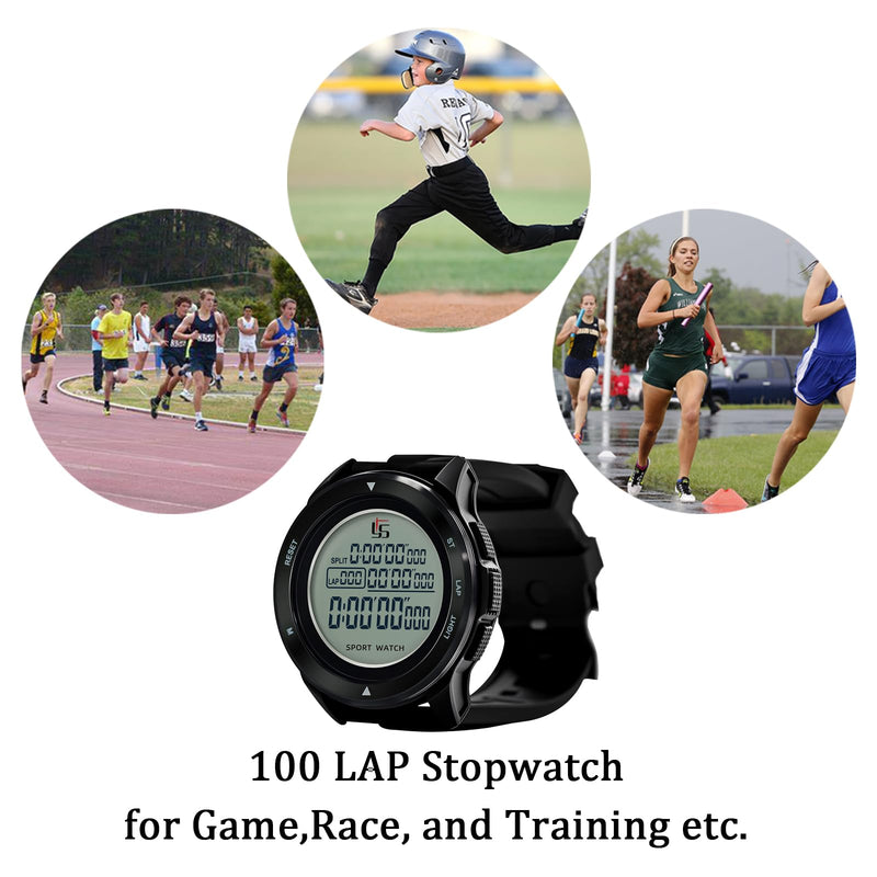 FCXJTU Professional Soccer Referee Watch with Tournament Mode Game Timer, 100-Lap Silent Stopwatch, 3-Line Backlit Display, On/Off Switch, Countdown/Alarm/Calendar for Football Officials, Coaches - BeesActive Australia