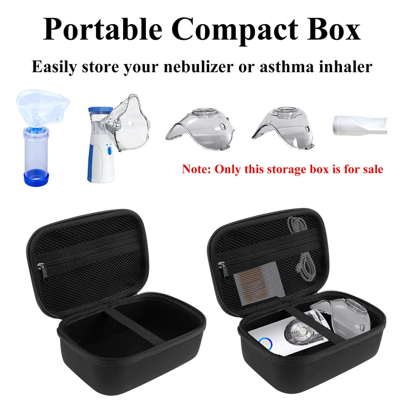 Carrying Case for Portable Handheld Inhaler Nebulizer Machine, Portable Nebulizer Hard Case for Travel, Asthma Inhaler Spacer Bag for Storage (Black) Black - BeesActive Australia