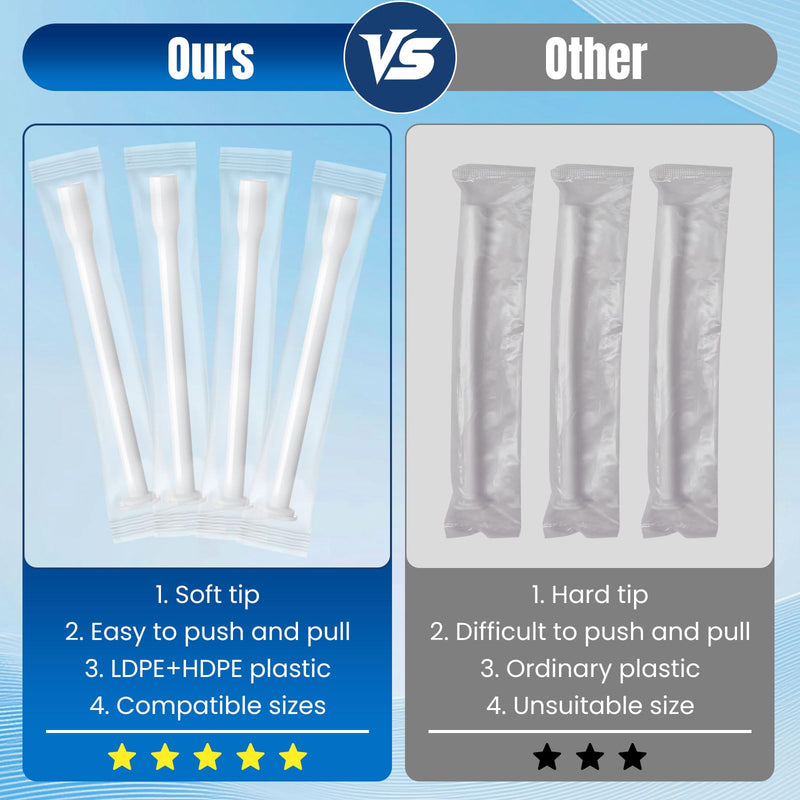 TENKAIWICK 30 Pack Disposable Vaginal Suppository Applicator for Women, Vaginal Applicator fits Size 0/00 Cap-Sules and Most Pills, Tablet Suppositories, Individually Wrapped 30P