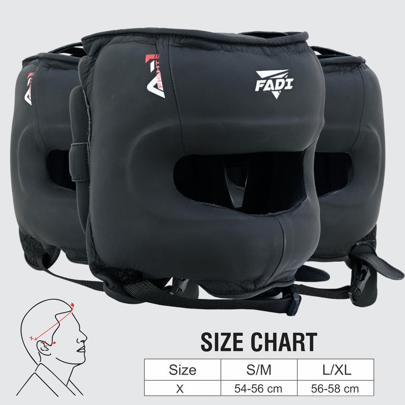 Authentic Series A1 Boxing Headgear - Pure Leather Head Guard for Kids and Adults in MMA, Kickboxing, Muay Thai, Karate, Martial Arts and Taekwondo S/M Black - BeesActive Australia