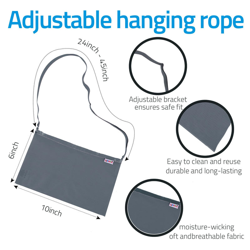 Mastectomy drainage pouch and Shower pouch for Post Mastectomy Support (Dark gray) Dark gray