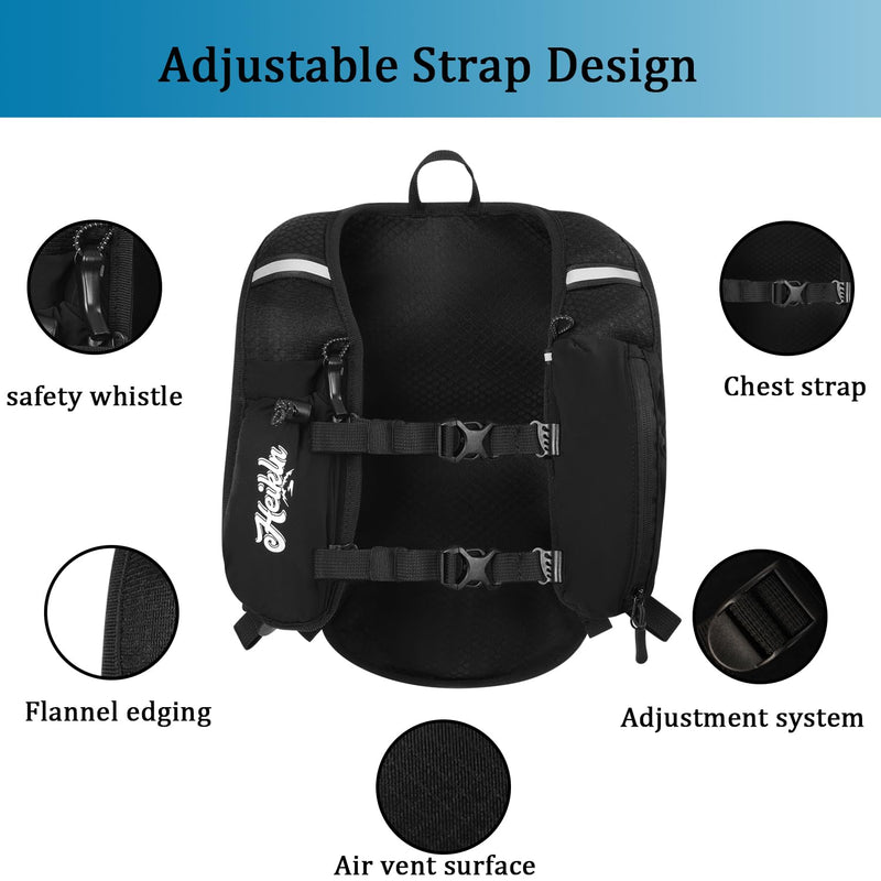 Hydration Backpack,Lightweight Water Backpack with 2L Water Bladder Running Hydration Vest Backpack for Hiking Running Cycling Hiking Black