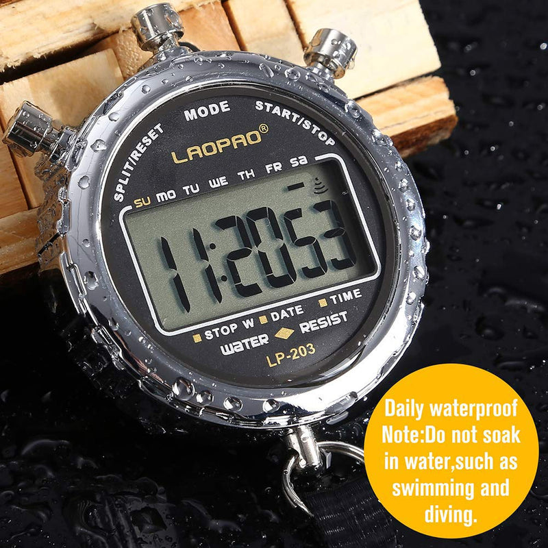 LAOPAO Melt Stopwatch, Clock Daily Rainproof Digital Timer for Sports Match,Competition,Coach,Referee,Training,Timing Xj-203