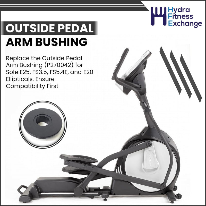 Hydra Fitness Exchange Pedal Arm Inside Plastic Bushing Spacer Plastic Sleeve Bearings | Replacement Part P270042 | Bushings & Bushed Bearings For Elliptical | Works with Sole Xterra Fitness E20 FS3.5 - BeesActive Australia
