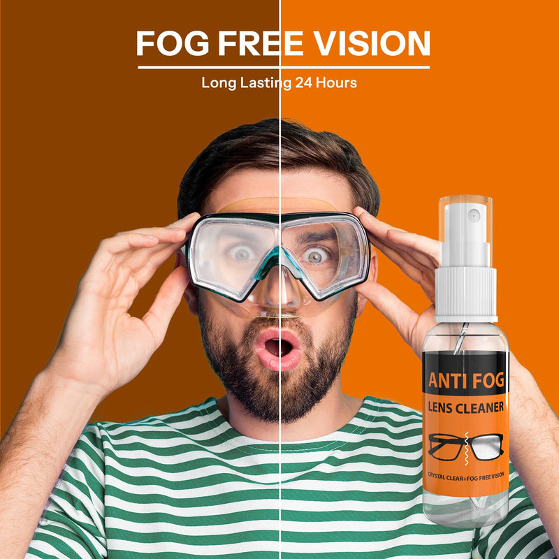 Glasses Cleaner,8 in 1 Glasses Cleaning Kit with 24H Anti Fog Eyeglass Cleaner Spray| Portable Glasses Cleaner Tool|Eye Glass Clean Cloths, Glasses Anti Slip with Soft Eyeglass Nose Pads & Ear Grip Black - BeesActive Australia