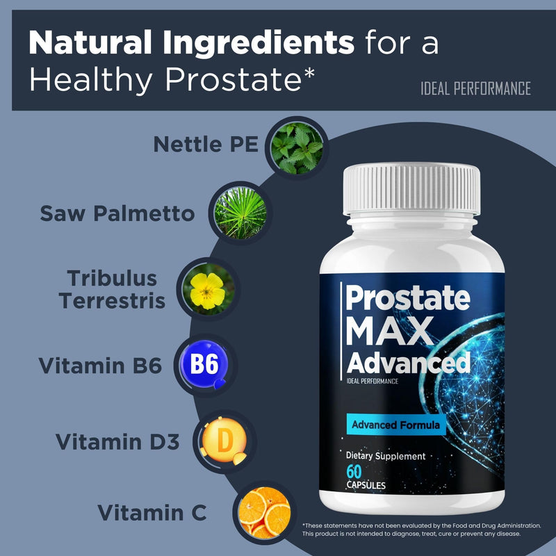 Prostate Max Supplement, Prostate Max Advanced Capsules for Men - Maximum Strength for Daily Wellness & Comfort, All Natural, ProstateMaxAdvanced Pills Reviews (3 Pack)