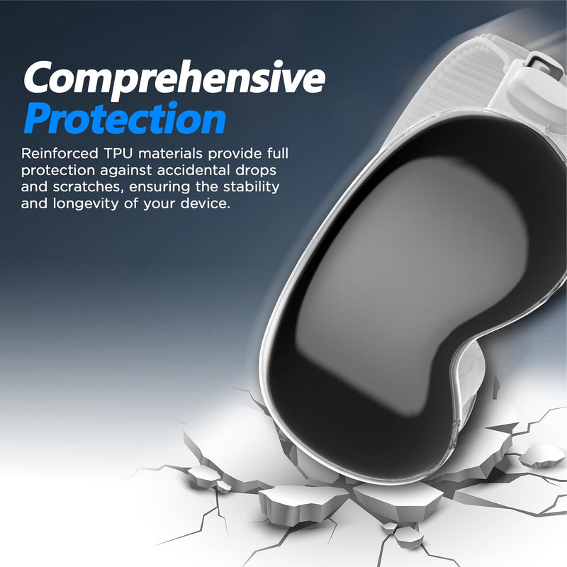 TUVATU for Vision Pro Screen Protective Case Clear, Not Yellowing, Slim TPU Shockproof Anti-Scratch Soft Front Protector Transparent Headset Cover for VR Accessories - BeesActive Australia
