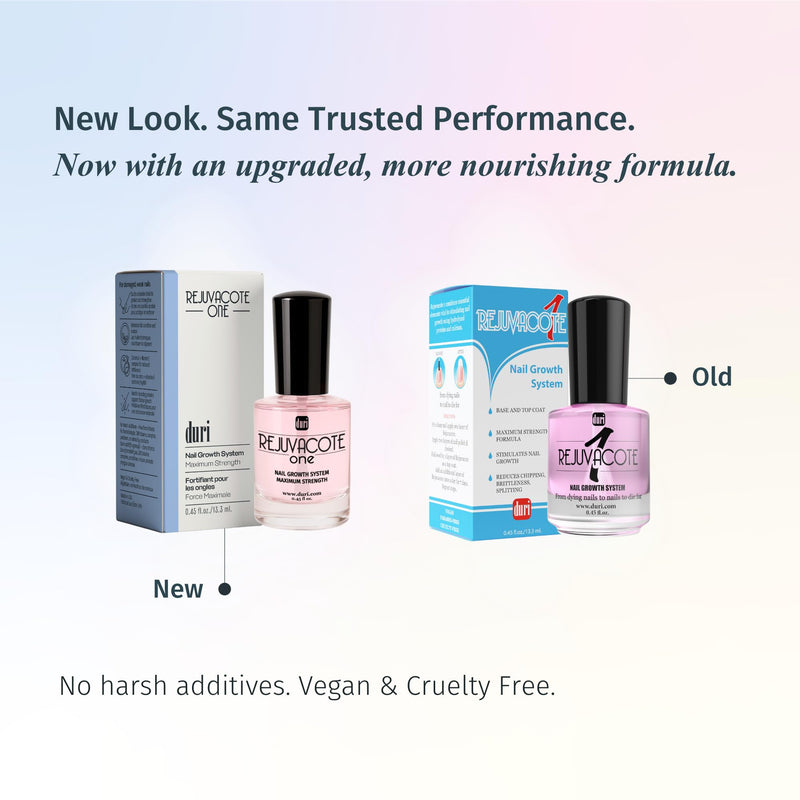 Duri Rejuvacote 1 Nail Growth System - Maximum Strength Nail Strengthener for Damaged Nails from Gel, Acrylic Manicure | Grow Long Natural Fingernails Fast - Rejuvacare Nail Hardener - 0.45 fl. oz. 0.45 Fl Oz (Pack of 1)