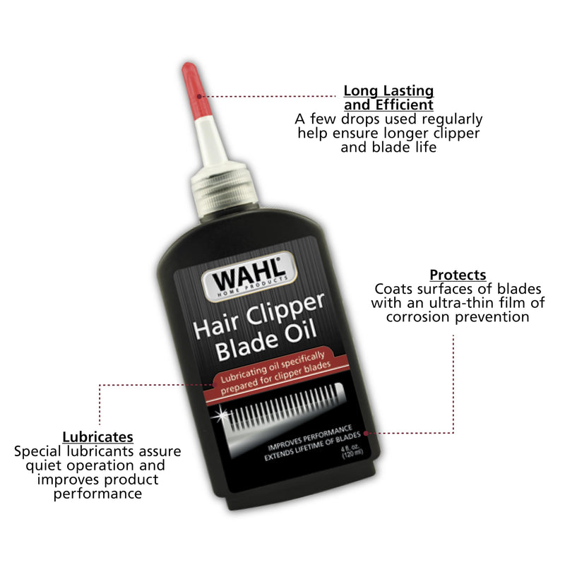 Wahl Premium Hair Clipper Blade Lubricating Oil for Clippers, Trimmers, & Blade Corrosion for Rust Prevention – 4 Fluid Ounces – Model 3310-300A - BeesActive Australia
