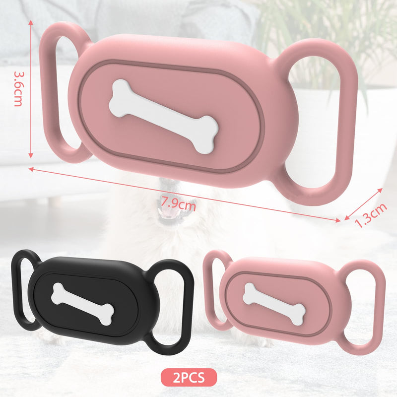 2PCS Cat GPS Tracker Collar Compatible with Samsung Galaxy Smarttag 2, GPS Cat Collar Smarttag 2 Case, Dog Tag Silicone Smart Tag 2 Case, Waterproof, for Children Dogs Cats (Bone Style) - BeesActive Australia