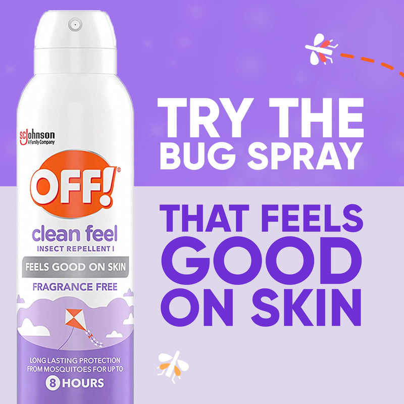 OFF! Clean Feel Insect Repellent Aerosol with 20% Picaridin, Bug Spray with Long Lasting Protection from Mosquitoes, Feels Good on Skin, 7.5 oz - BeesActive Australia