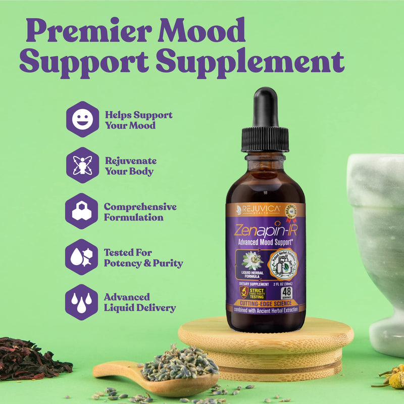 Zenapin - Mood Support Supplement - Kava Kava & Ashwagandha & Additive-Free 2 Fl Oz (Pack of 2)