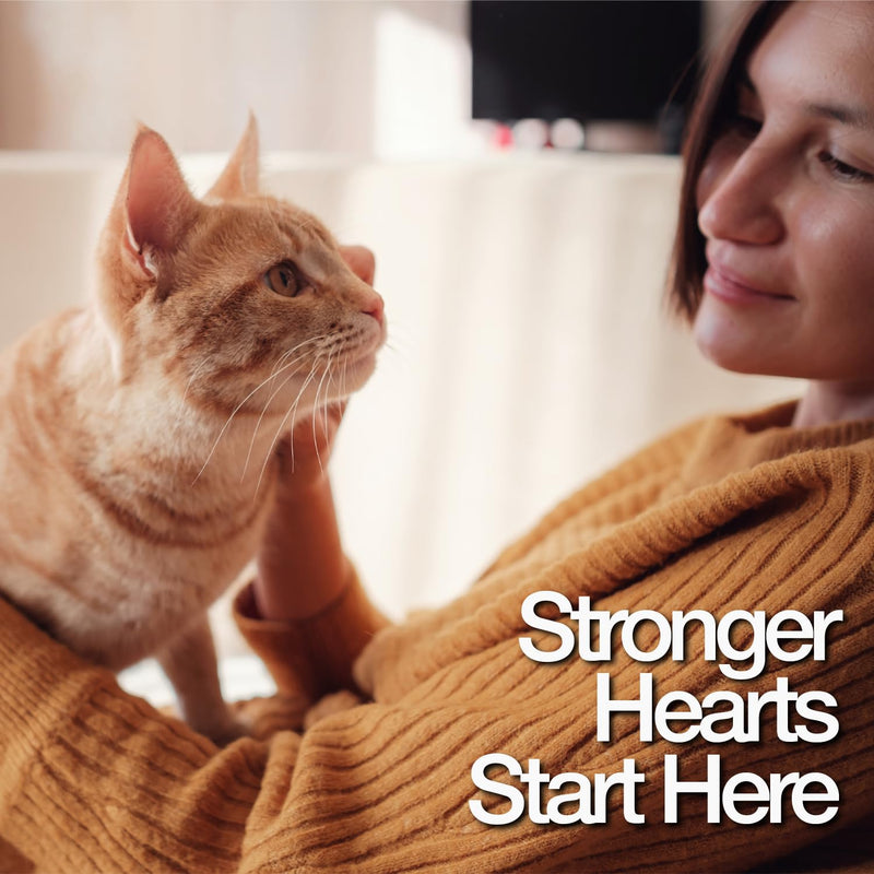 Heart Support Gel for Cats – L-Taurine, L-Carnitine, CoQ10 & Omega-3 (EPA & DHA) – Cardiovascular & Heart Muscle Support – Veterinarian Formulated Cat Cardiac Supplement – Tuna Flavor – 5 oz