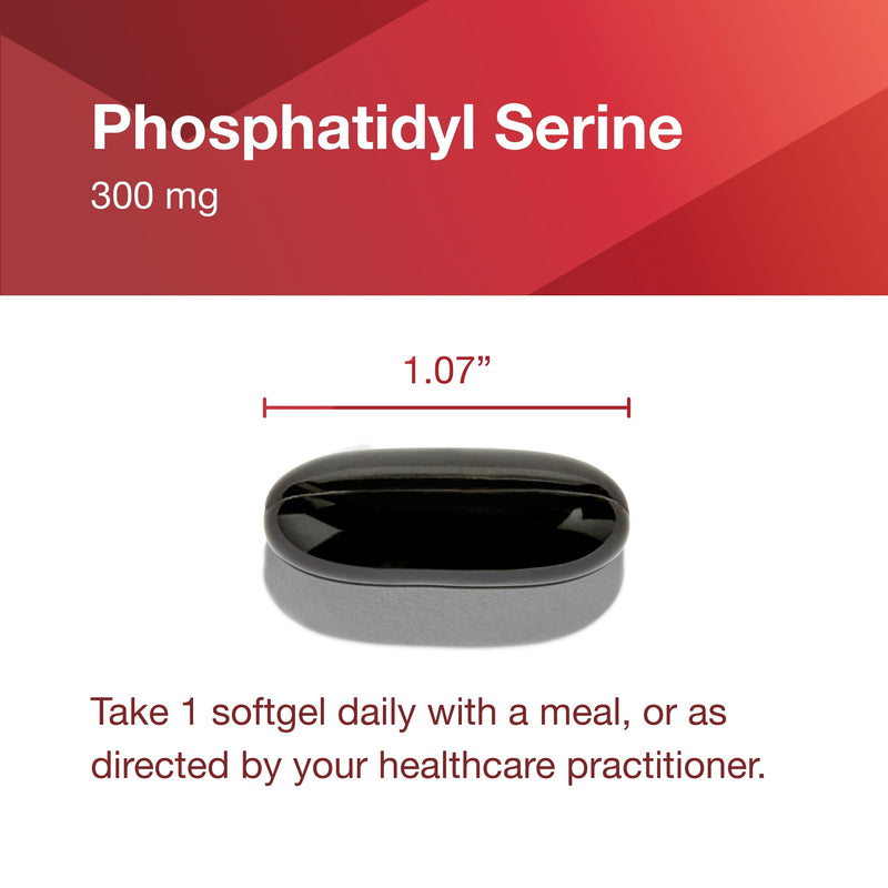 PROTOCOL FOR LIFE BALANCE Phosphatidylserine 300 mg, Memory*, 50 Softgels | Supports Brain Functions and Memory Health*, Phosphatidylserine Supplement, Keto Friendly and Egg Free