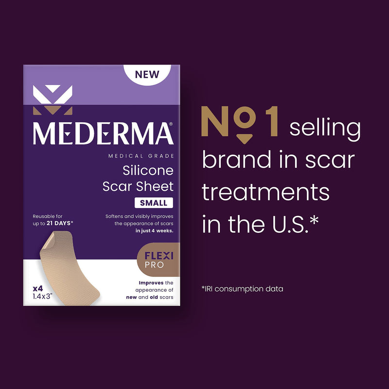 Mederma Scar Sheets and Oil Bundle; Improves Appearance of Scars and Stretch Marks; 4 Reusable Silicone Sheets and 3.4oz Fast Absorbing Botanical Oil - BeesActive Australia
