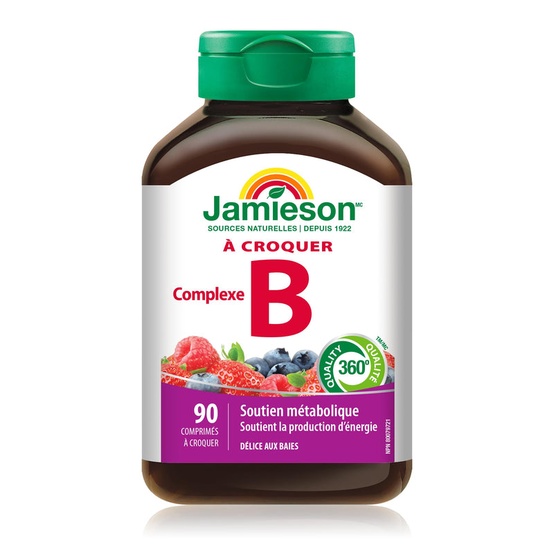 Jamieson Delicious Chewable Formula B Complex Berry Bliss 90 Tablets