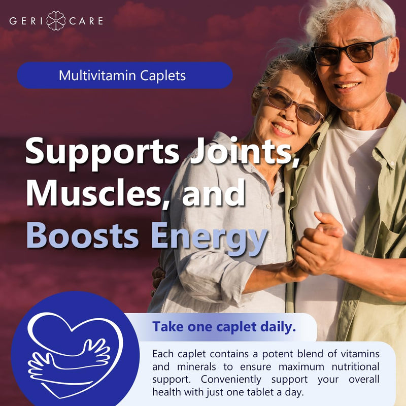 GeriCare Thera High Potency Multivitamin Caplets, Blend of Vitamins and Minerals to Ensure Maximum Nutritional Support Antioxidant Protection Supplement, 100 Count (Pack of 1) 100 Count Multivitamin