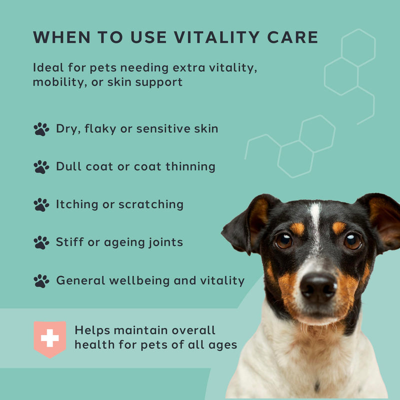 CharlieTheVet Vitality Care Omega 3 Fish Oil Supplement for Dogs, EPA 810mg & DHA 540mg per 5ml, with Vitamin E, for Skin, Joint & Heart Health