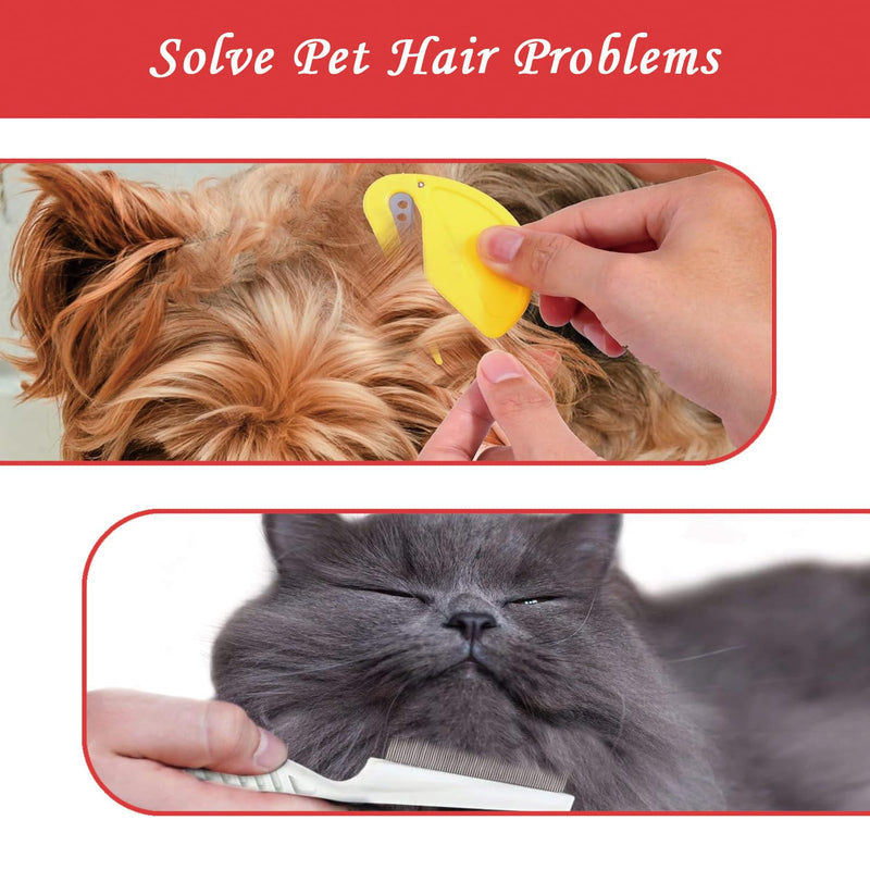 5PCS Pet Knotting Comb for Cats, De Knotting Comb for Dog, Knotting Comb Pet Grooming Tool for Removing Tangled and Grooming Loose Knotted Hair - BeesActive Australia
