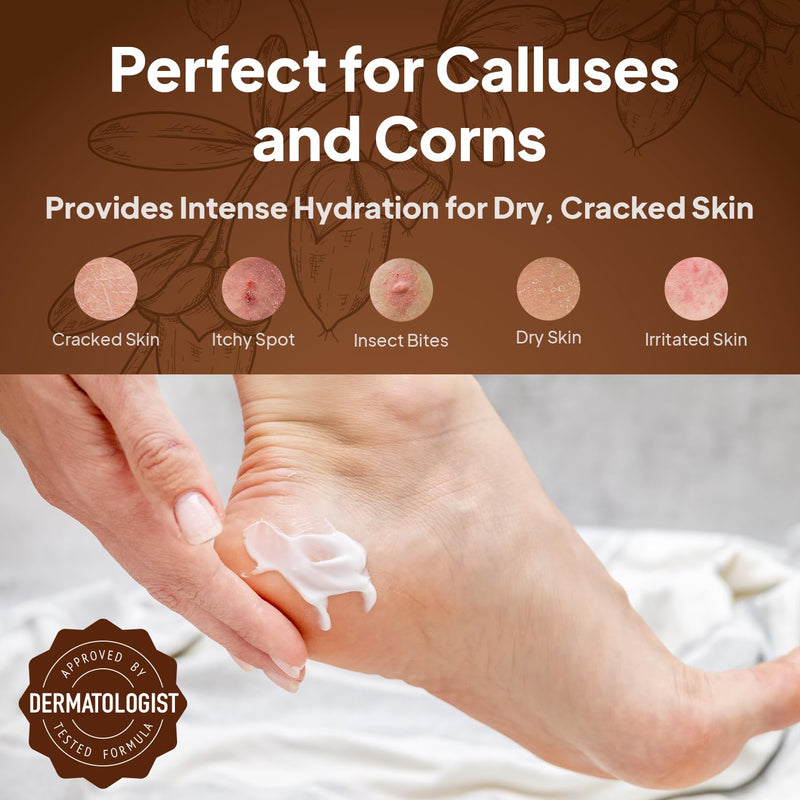 Pumice Valley Urea Foot Cream for Dry Cracked Heels and Feet - Foot Moisturizer & Heel Cream for Calluses and Rough Skin - Shea Butter, Jojoba Oil, Vitamin E - 1.7 oz 1x Urea & Shea Butter - BeesActive Australia