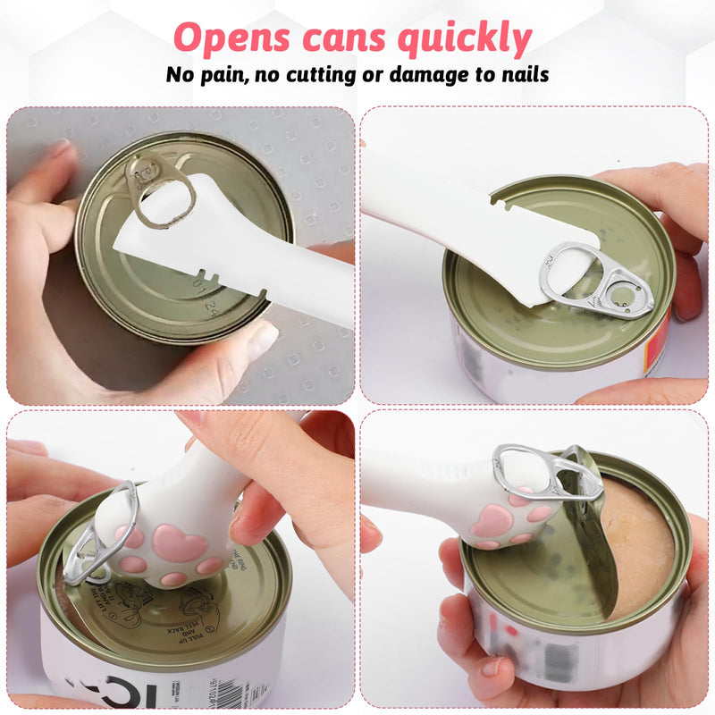 Molain 2 PACK Dog Cat Food Spoon, Silicone Cat Food Spoon for Wet Food, Cat Food Spatula with Can Opener, Cat Spoons for Wet Food, Reusable Cat Spoon for Dog Cat Canned Food (White, Gray) - BeesActive Australia