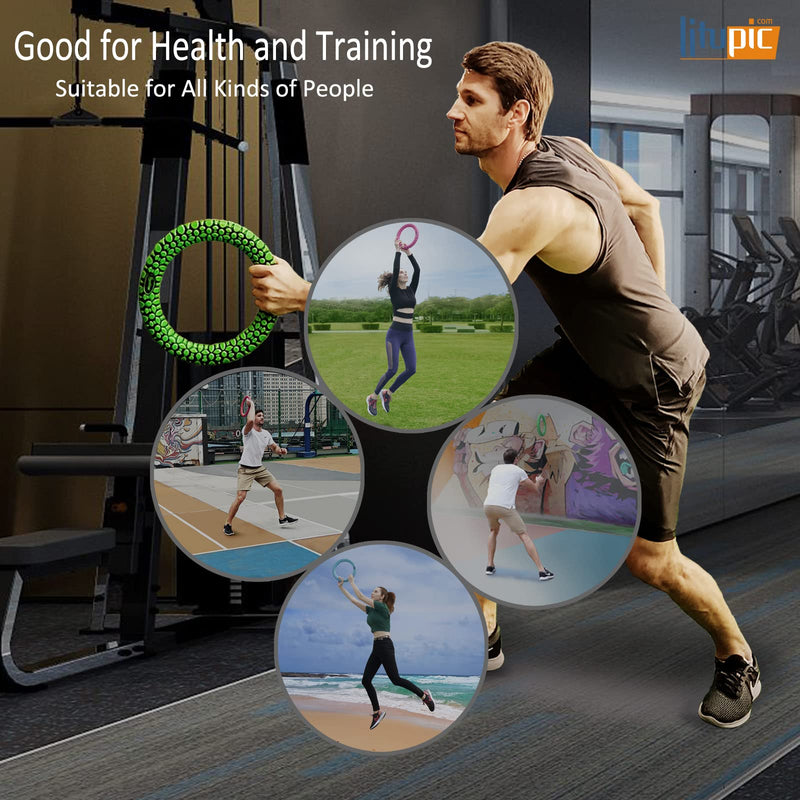 Bouncy Sports Hoops Hand Eye Coordination Training Tool Sports Equipment Reaction Speed Training Tool for Improving Agility & Reflex Skills Easy to Catch and Throw Great for Family green