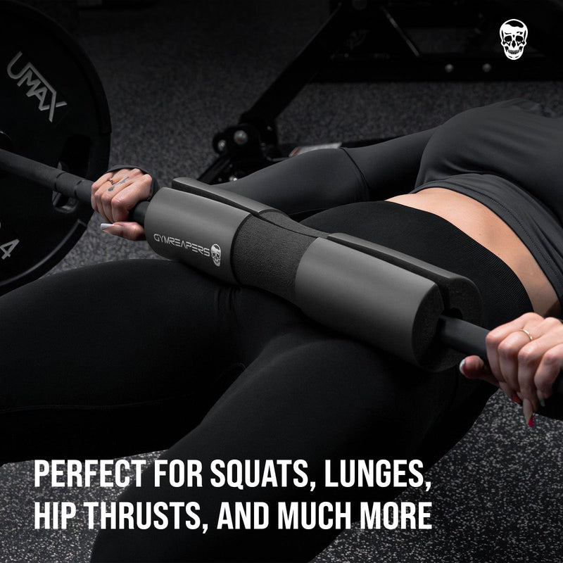 Gymreapers Barbell Squat Pad - Protective Bridge Pad For Hip Thrust, Squats, Lunges - Hip Support, Neck Protection For Bar Black - BeesActive Australia