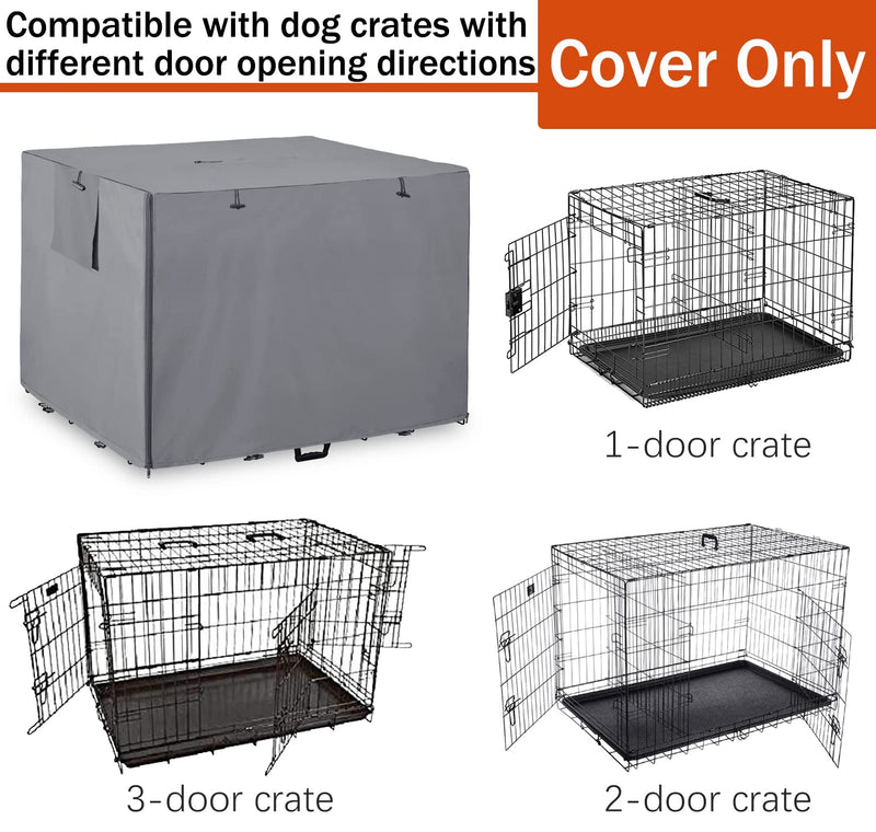 48Inch Wire Dog Crate Cover,Durable Windproof Privacy Polyester Pet Kennel Covers,Breathable Blackout Cover for 1/2/3 Door Dog Cage. (48" L x 30" W x 33" H,Grey) 48" L x 30" W x 33" H Grey - BeesActive Australia