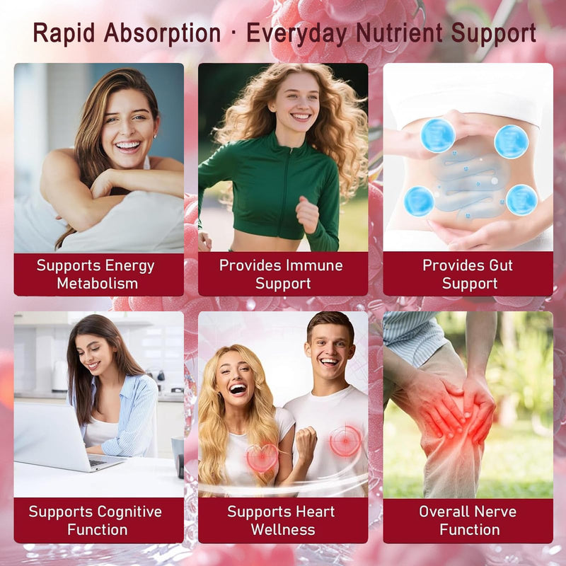 NATURESECRETS B-Complex Methylated Drops, with B12 B6 B1, Fast Sublingual Absorption, Essential B Vitamins for Energy & Nervous System Support, Raspberry Flavor, 120 mL / 4 fl oz