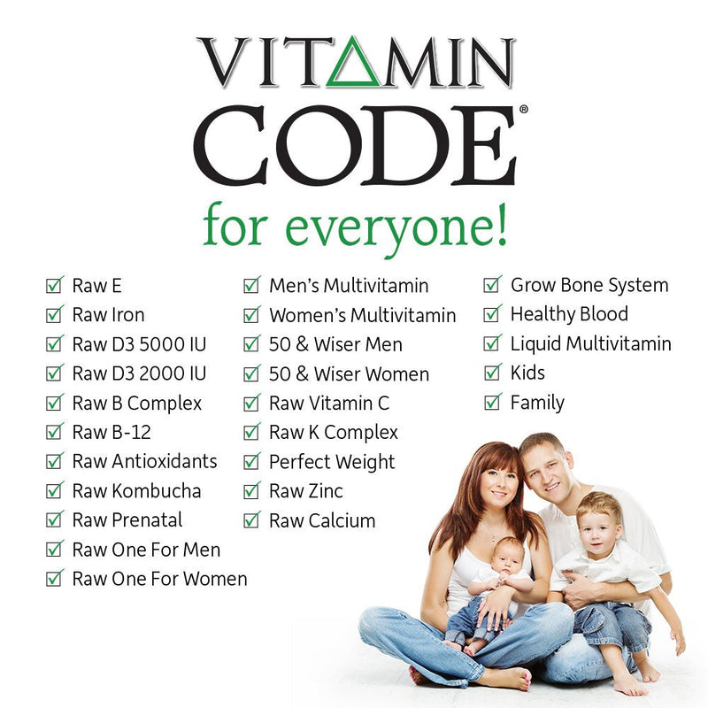 Garden of Life Raw Calcium Supplement for Women and Men - Vitamin Code Made from Whole Foods with Magnesium, K2, Vitamin D3 and Vitamin C Plus Probiotics for Digestion, 60 Capsules 60 Count (Pack of 1)