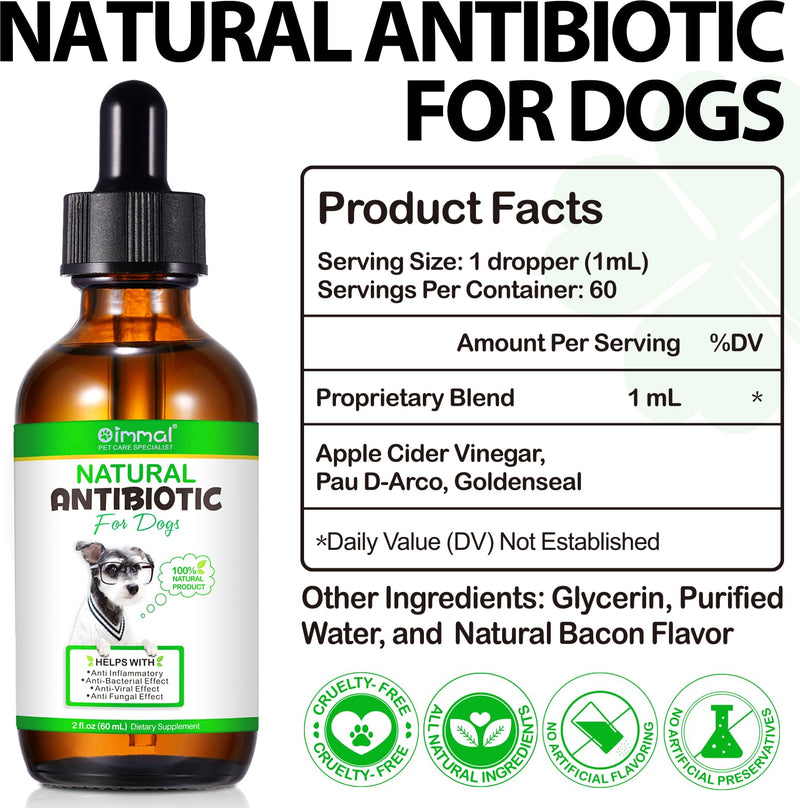 JSBNQRMZ Natural Antibiotics for Dogs, 60ML Antibiotic Drops for Dogs, Antibiotics for Dogs to Relieve Itching and Allergies, Antibacterial Effect, Multivitamin for Dogs - BeesActive Australia