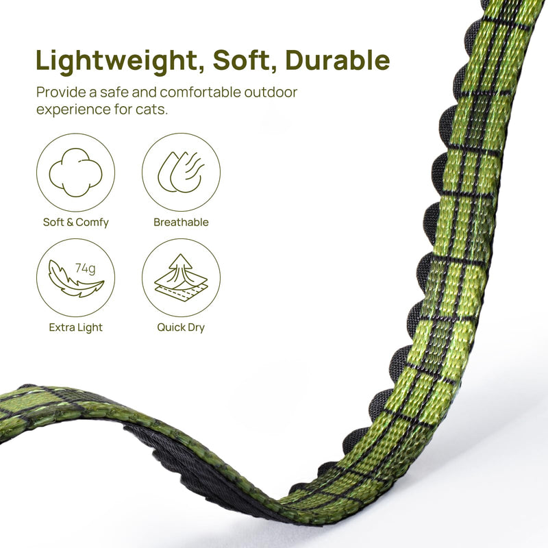 Cat Harness and Leash Set - Escape Proof Vest Harness for Cat, Comfortable Soft Lightweight, Easy Adjustable Cat Collar Harness for Small Medium Cats (Growling Crocodile) Growling Crocodile - BeesActive Australia