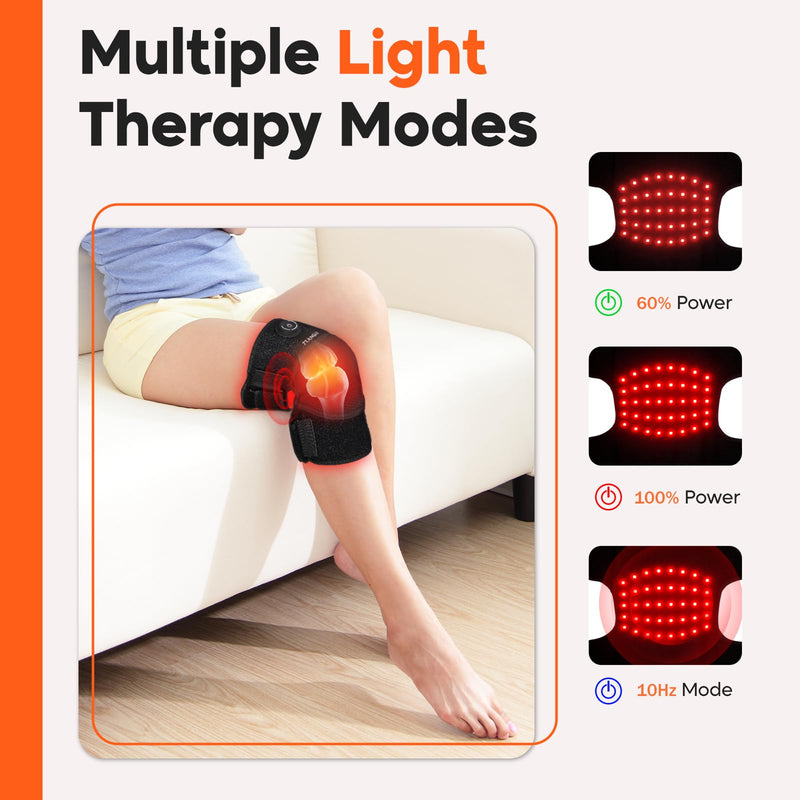 Red Light Therapy Knee Brace Infrared Light Therapy for Knee Pain Relief, 660nm & 850nm Infrared Red Heated Device for Body/Joint/Shoulder/Elbow, Wireless Portable, Gifts for Women Men 1 Pack - BeesActive Australia